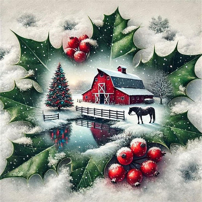 Leaf Scenery - 11CT Stamped Cross Stitch 45*45CM