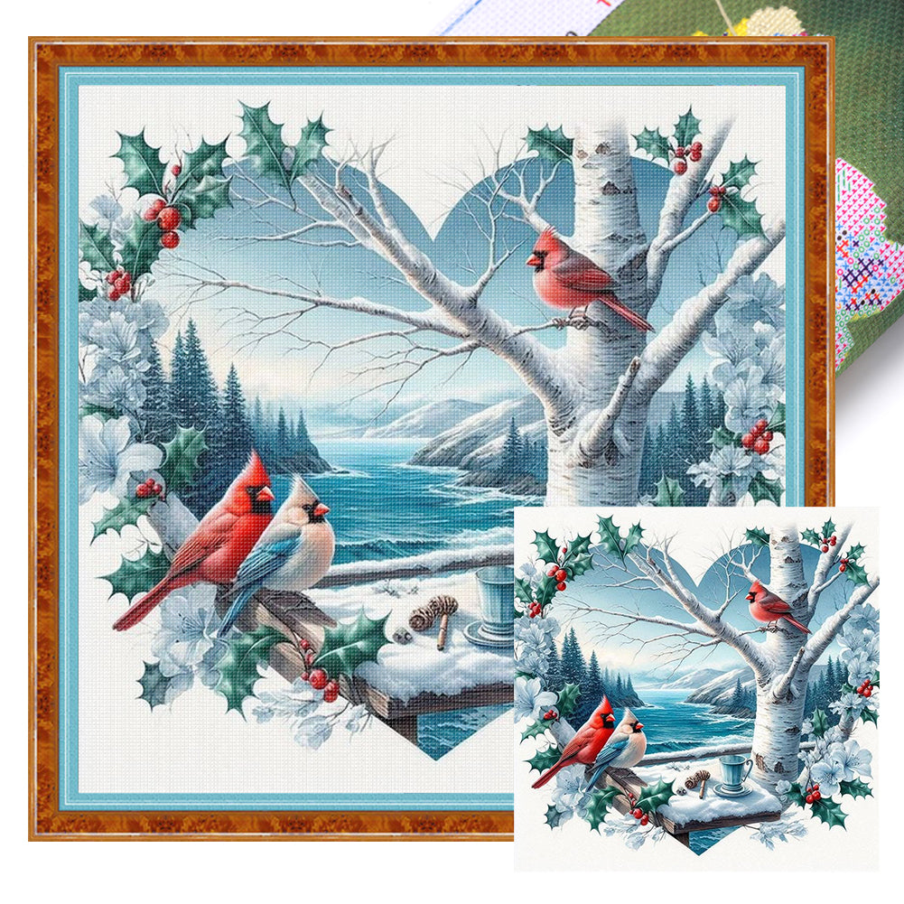 Love Bird - 11CT Stamped Cross Stitch 45*45CM