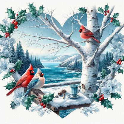 Love Bird - 11CT Stamped Cross Stitch 45*45CM