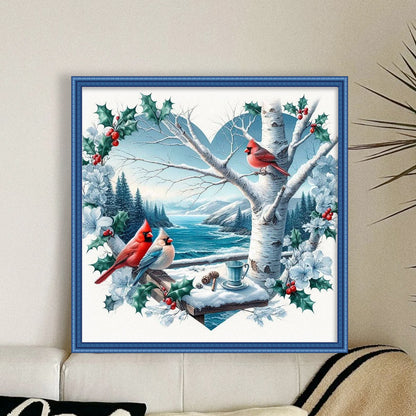 Love Bird - 11CT Stamped Cross Stitch 45*45CM