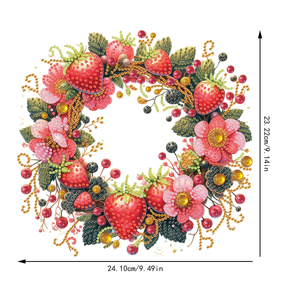 Wreath Acrylic 2D Flat DIY Diamond Art Pendant Window Hanging Art for Home Decor
