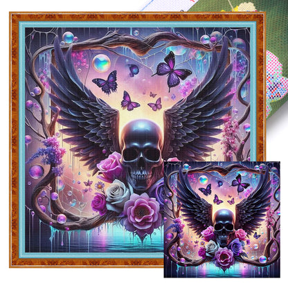 Skull Wings - 11CT Stamped Cross Stitch 40*40CM