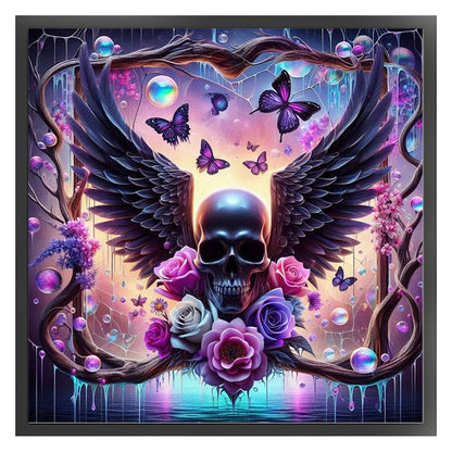 Skull Wings - 11CT Stamped Cross Stitch 40*40CM