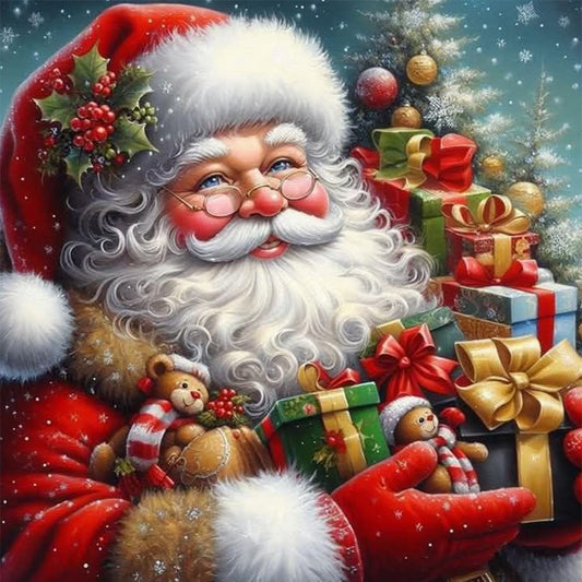 Christmas Santa Claus - Full Square Drill Diamond Painting 30*30CM