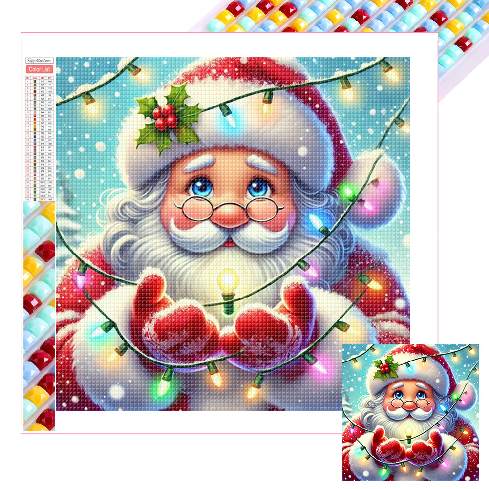 Christmas Santa Claus - Full Square Drill Diamond Painting 30*30CM