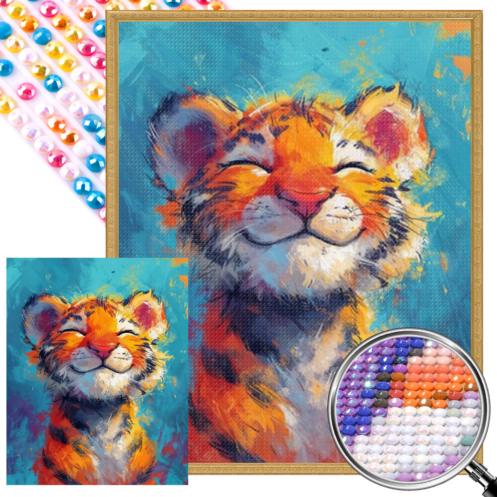 Tiger - Full AB Round Drill Diamond Painting 40*50CM