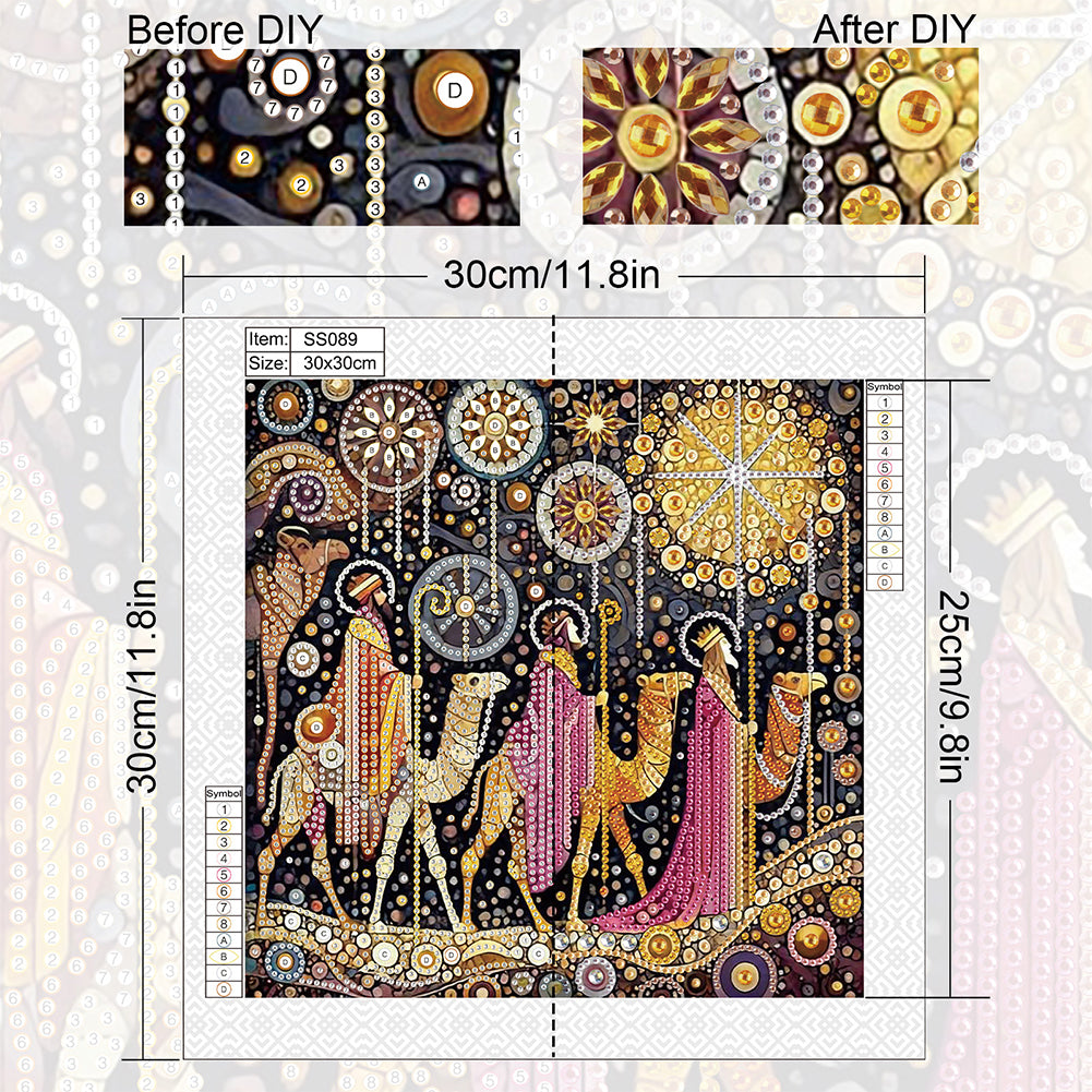 Pilgrimage Road - Special Shaped Drill Diamond Painting 30*30CM