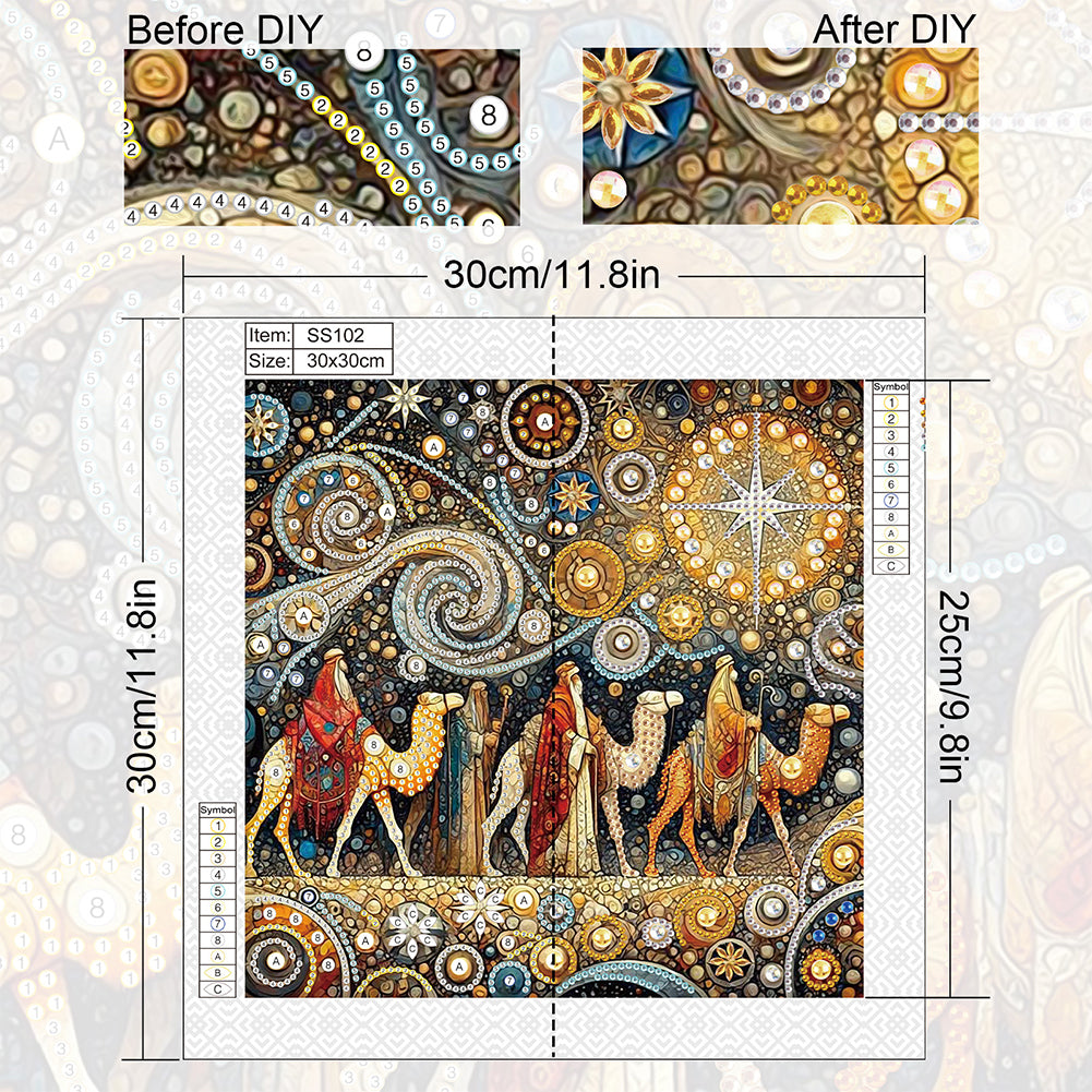Pilgrimage Road - Special Shaped Drill Diamond Painting 30*30CM