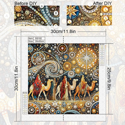 Pilgrimage Road - Special Shaped Drill Diamond Painting 30*30CM