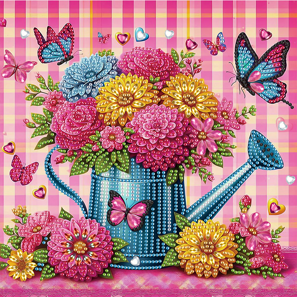 Kettle Bouquet - Special Shaped Drill Diamond Painting 30*30CM