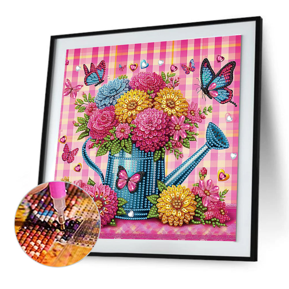 Kettle Bouquet - Special Shaped Drill Diamond Painting 30*30CM