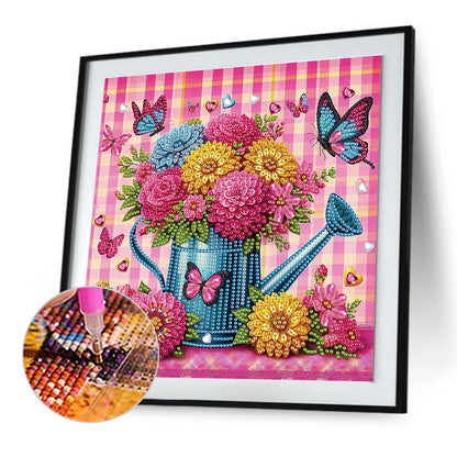 Kettle Bouquet - Special Shaped Drill Diamond Painting 30*30CM