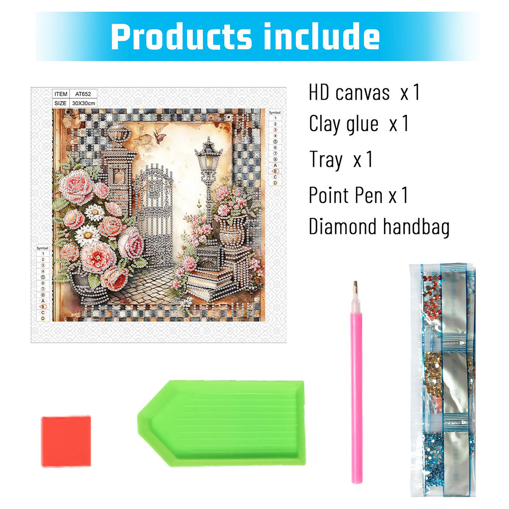 European Atmosphere Bouquet - Special Shaped Drill Diamond Painting 30*30CM