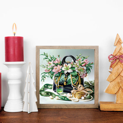 Gorgeous Bag Bouquet - Special Shaped Drill Diamond Painting 30*30CM
