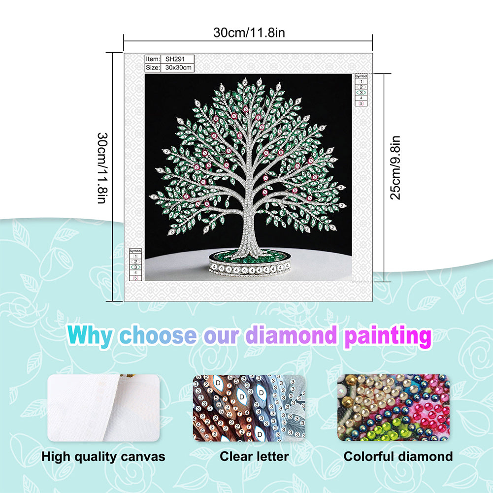 Tree Of Life - Special Shaped Drill Diamond Painting 30*30CM