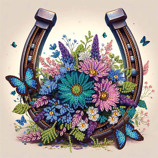 Horseshoe Bouquet - Special Shaped Drill Diamond Painting 30*30CM