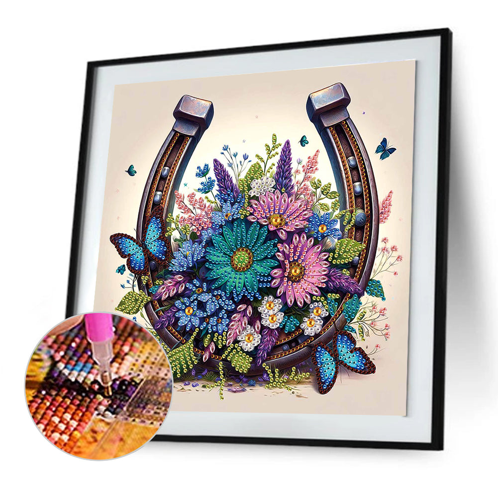 Horseshoe Bouquet - Special Shaped Drill Diamond Painting 30*30CM