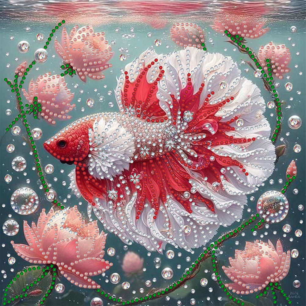 Colorful Fantasy Fish - Special Shaped Drill Diamond Painting 30*30CM