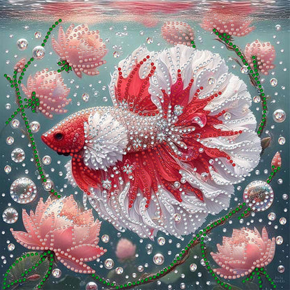 Colorful Fantasy Fish - Special Shaped Drill Diamond Painting 30*30CM