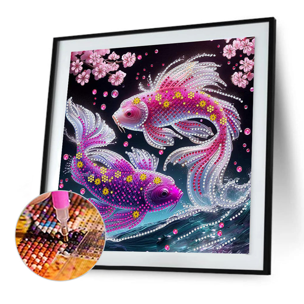 Colorful Fantasy Fish - Special Shaped Drill Diamond Painting 30*30CM