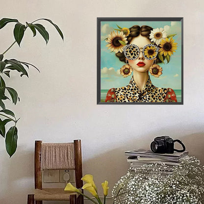 Sunflower Girl - Full Square Drill Diamond Painting 40*40CM