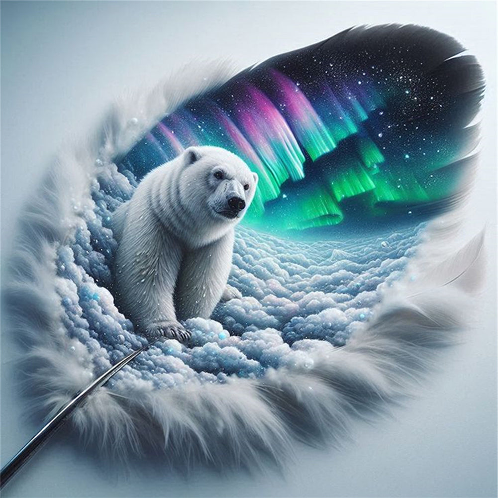 Feather Aurora - 11CT Stamped Cross Stitch 45*45CM