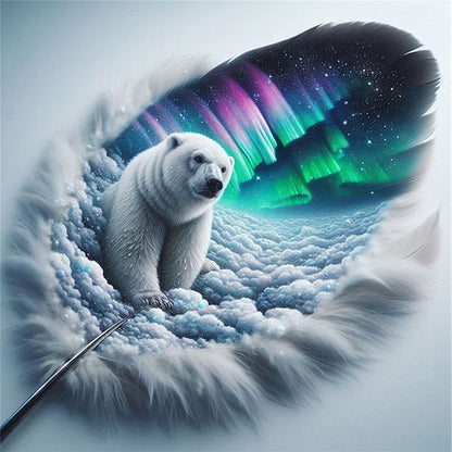 Feather Aurora - 11CT Stamped Cross Stitch 45*45CM
