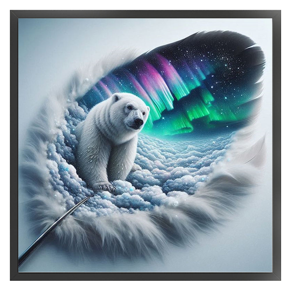 Feather Aurora - 11CT Stamped Cross Stitch 45*45CM