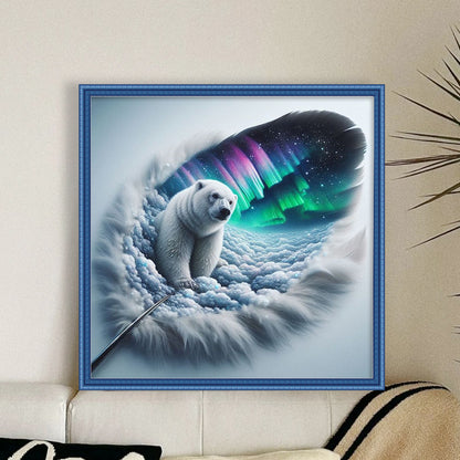 Feather Aurora - 11CT Stamped Cross Stitch 45*45CM