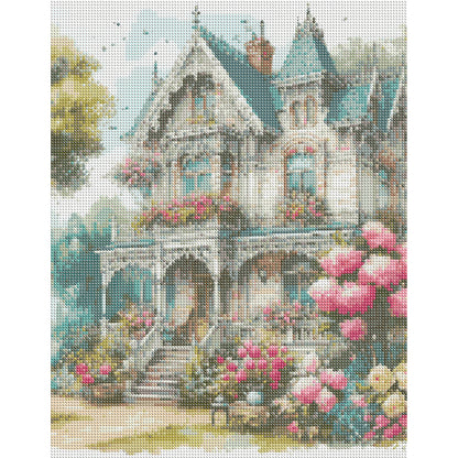 Castle House - Full Round Drill Diamond Painting 40*50CM