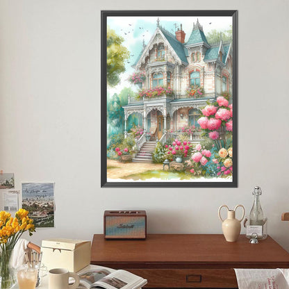 Castle House - Full Round Drill Diamond Painting 40*50CM
