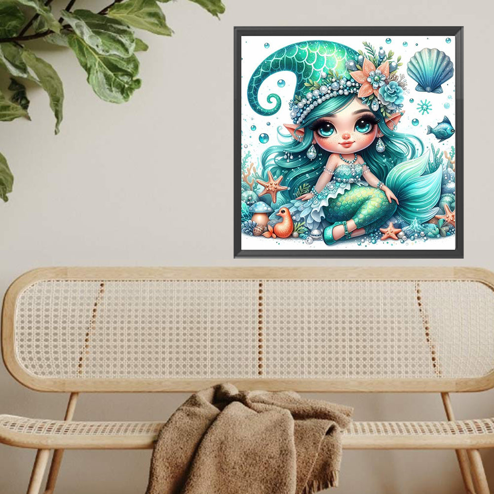 Ocean Girl - Full Square Drill Diamond Painting 30*30CM