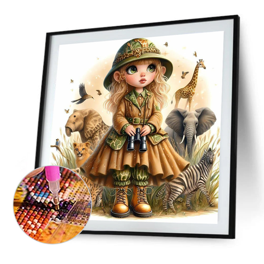 Wild Girl - Full Square Drill Diamond Painting 30*30CM