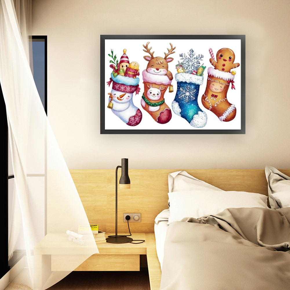 Christmas Stocking - 14CT Stamped Cross Stitch 60*40CM