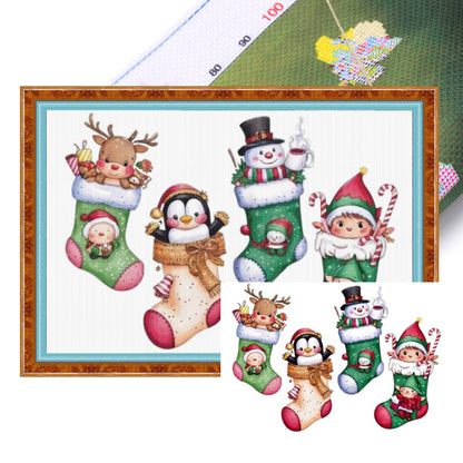 Christmas Stocking - 14CT Stamped Cross Stitch 60*40CM