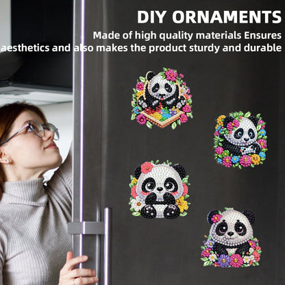 6Pcs Acrylic 2D Flat Animal Diamond Art Fridge Magnet Diamond Art Magnets Decals