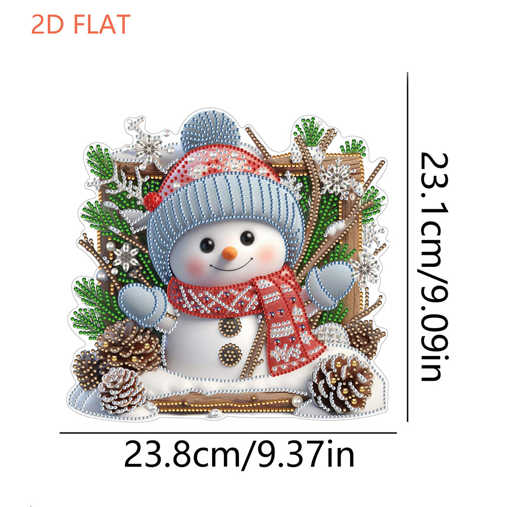 Xmas Theme 2D Flat DIY Hanging Diamond Art Kits Wall Decor for Home & Windows