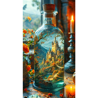 Castle In A Bottle - Full Square Drill Diamond Painting 40*75CM