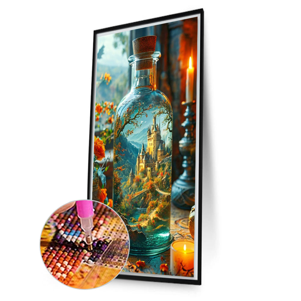 Castle In A Bottle - Full Square Drill Diamond Painting 40*75CM