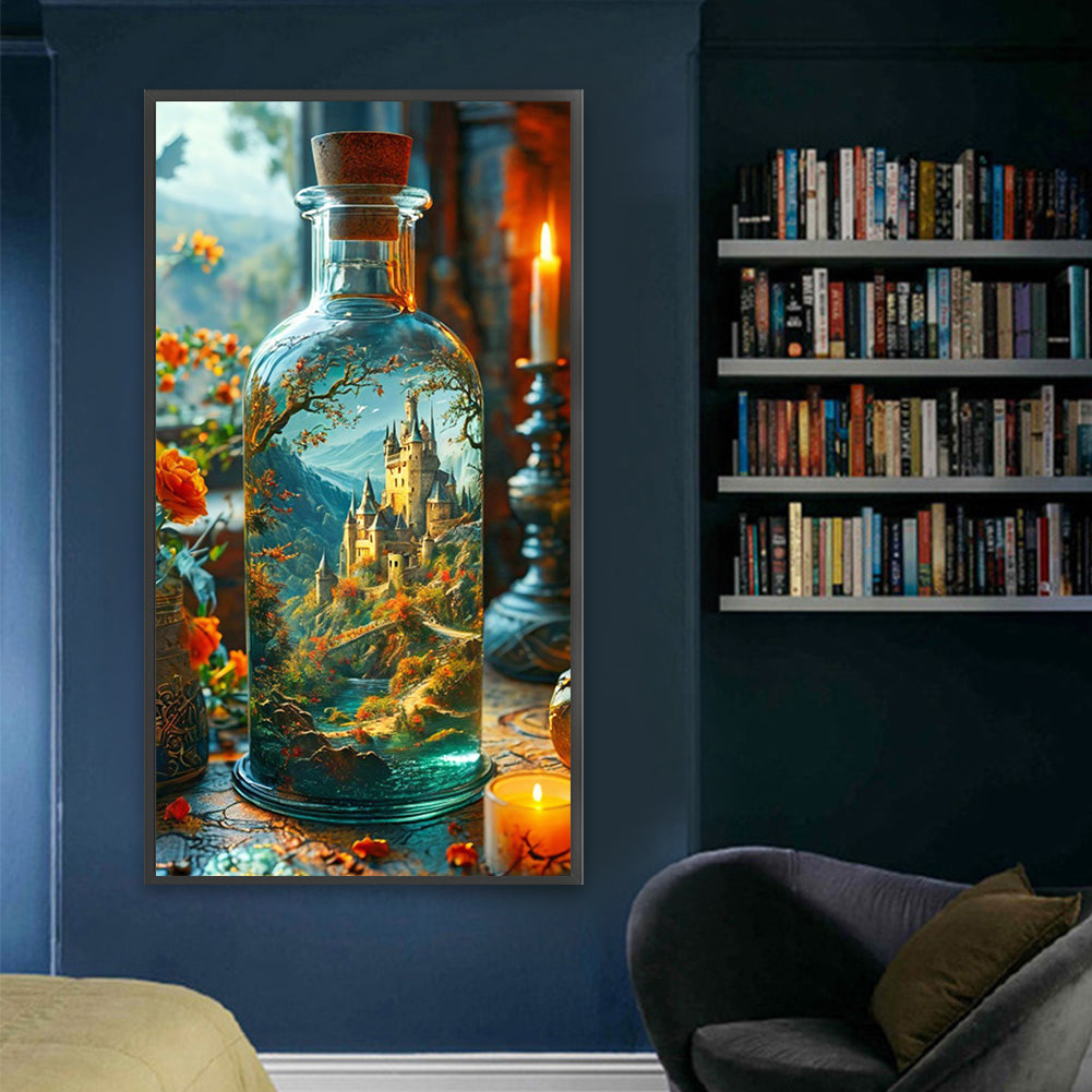 Castle In A Bottle - Full Square Drill Diamond Painting 40*75CM