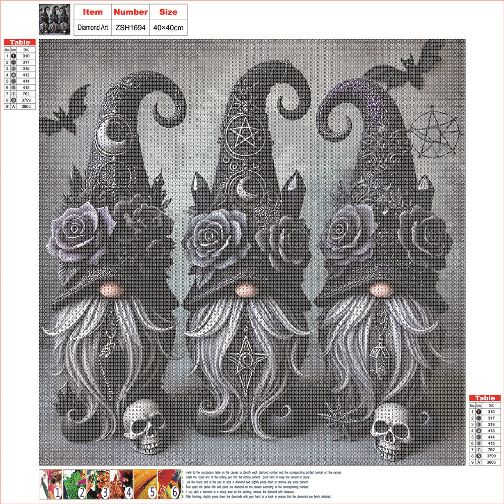 Dark Gnome - Full Round Drill Diamond Painting 40*40CM