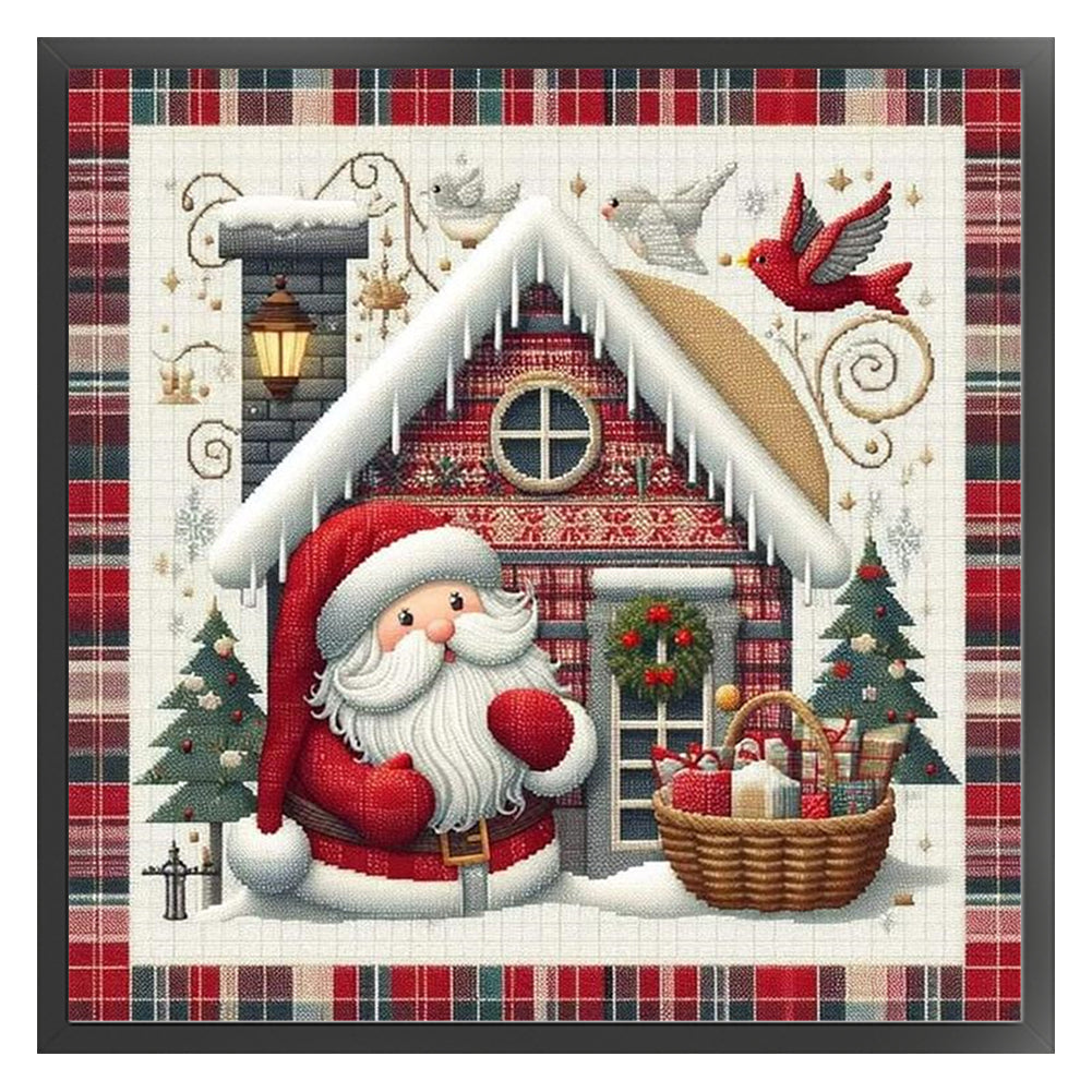 Christmas Scenery - 11CT Stamped Cross Stitch 40*40CM