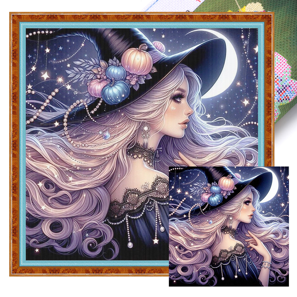 Witch - 11CT Stamped Cross Stitch 50*50CM