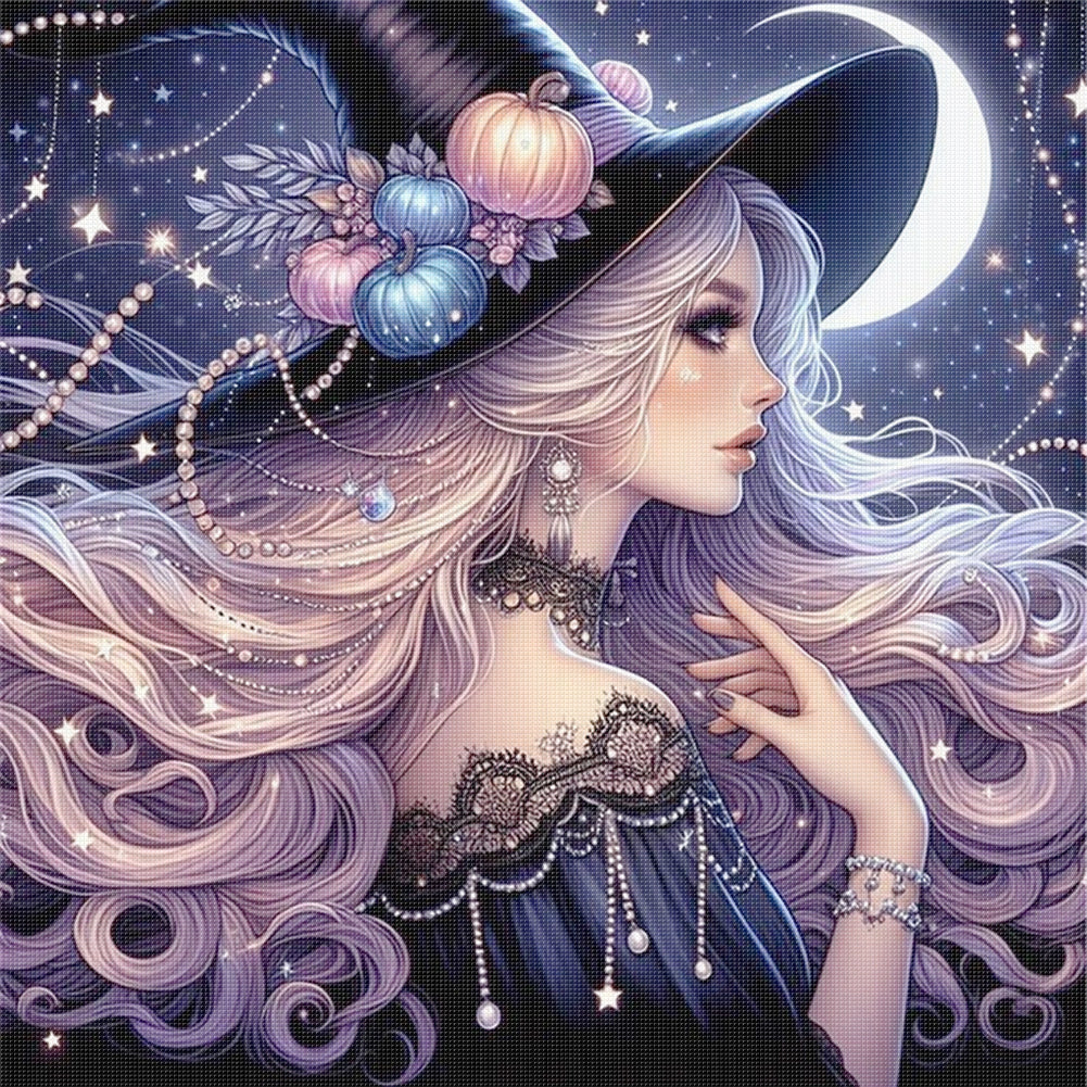 Witch - 11CT Stamped Cross Stitch 50*50CM