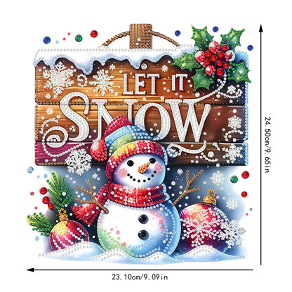 Christmas 2D Flat DIY Hanging Diamond Art Kits Window Hanging Art for Home Decor