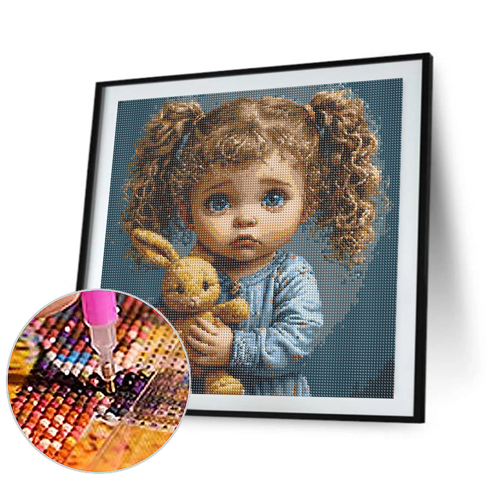 Cute Girl - Full Round Drill Diamond Painting 40*40CM