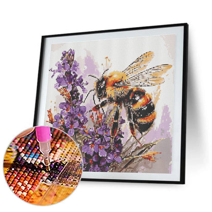 Bee Flower - Full Round Drill Diamond Painting 40*40CM
