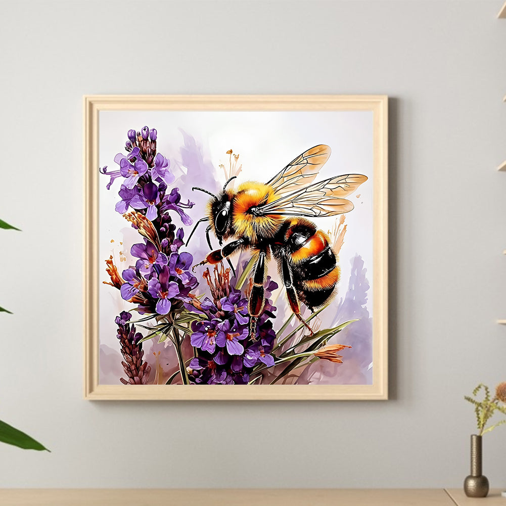 Bee Flower - Full Round Drill Diamond Painting 40*40CM