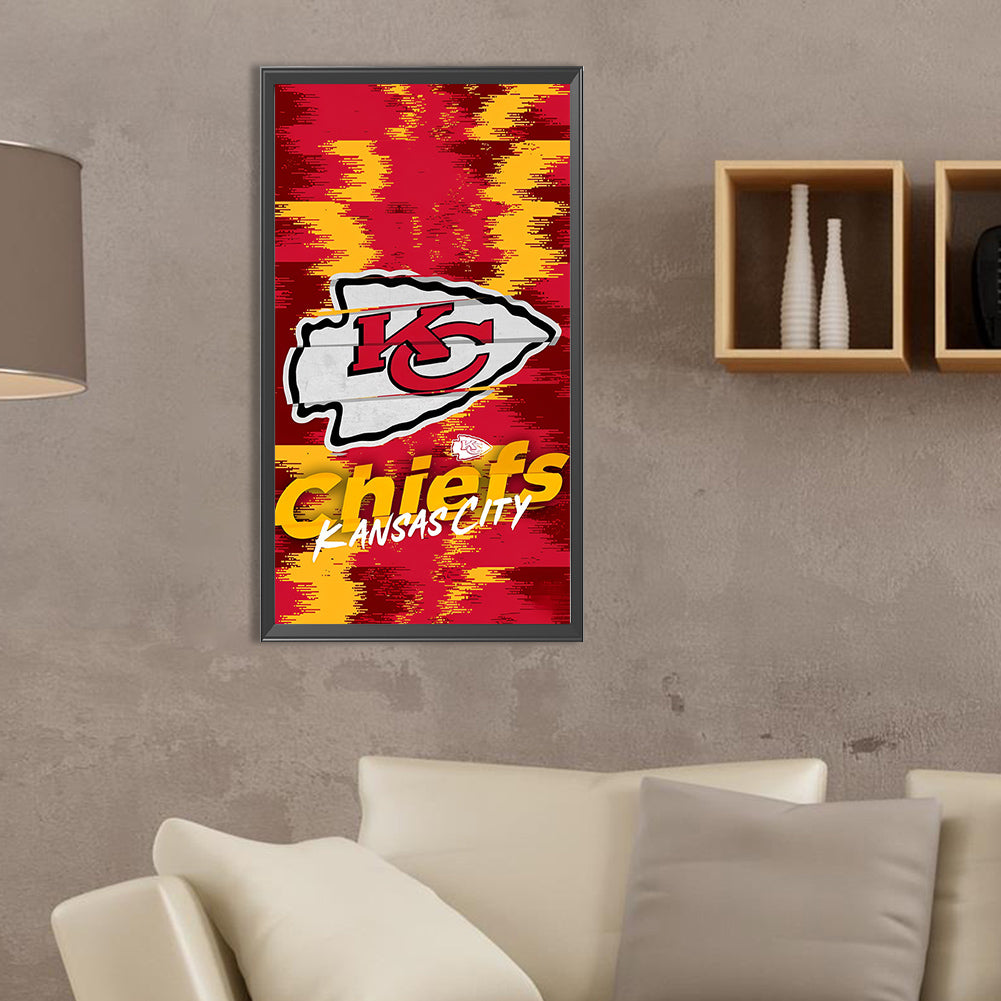 Kansas City Chiefs - Full Round Drill Diamond Painting 30*55CM