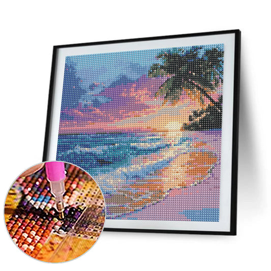 Beach By The Sea - Full Round Drill Diamond Painting 30*30CM